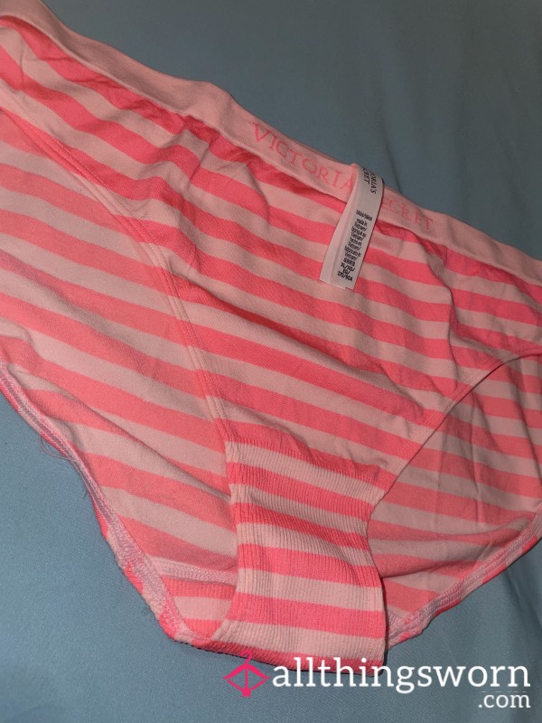 VS Neon Pink Stripe Panties💕