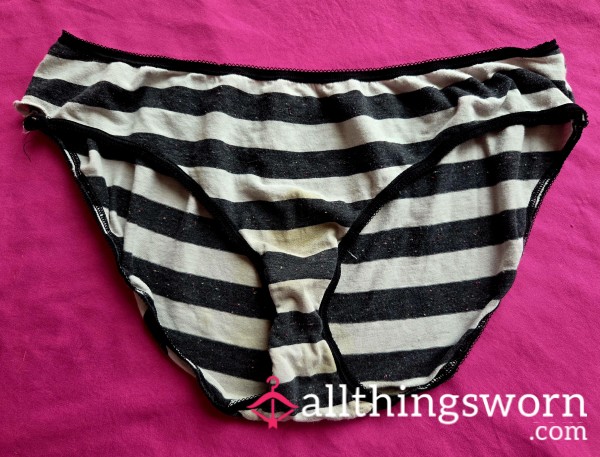 VS Old Well Worn Striped Cotton Panties