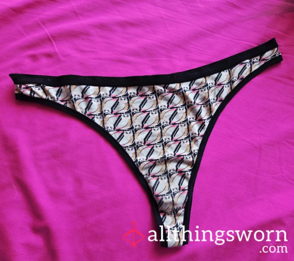 VS Owl Print Thong