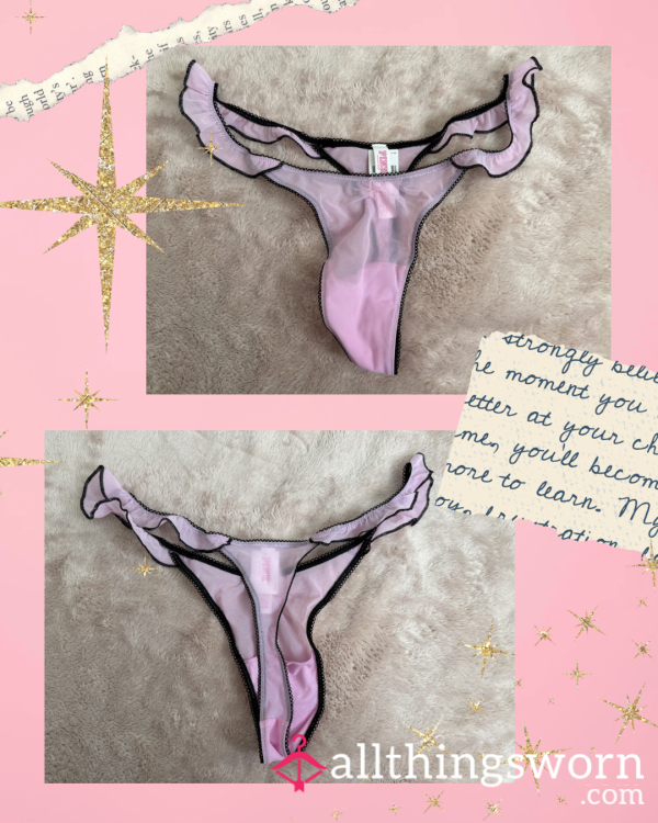 VS Pink And Black Thong