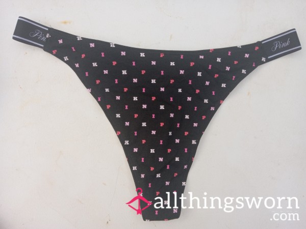 Vs Pink Black Thongs