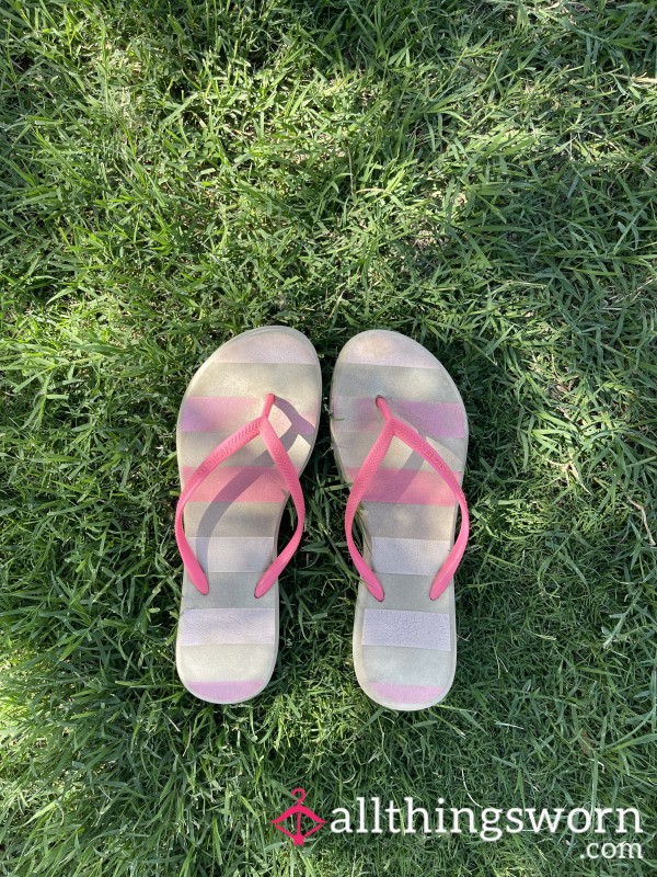 VS Pink Flip Flop Sandals