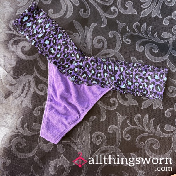 VS Purple Leopard Thong