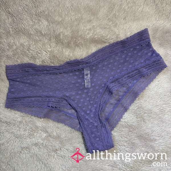 VS Purple Mesh Polka Dot Panties💜