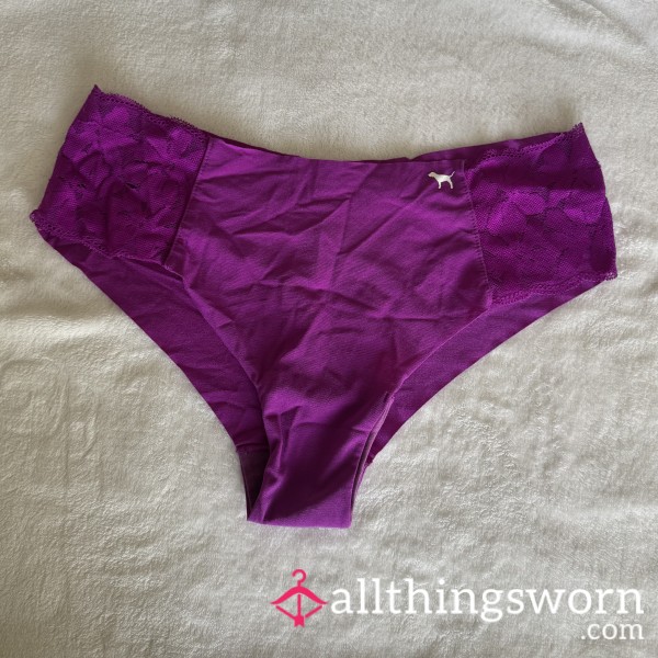 VS Purple Seamless Lace Cheekies Large