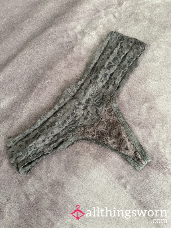 VS Purple/gray Lace Thong