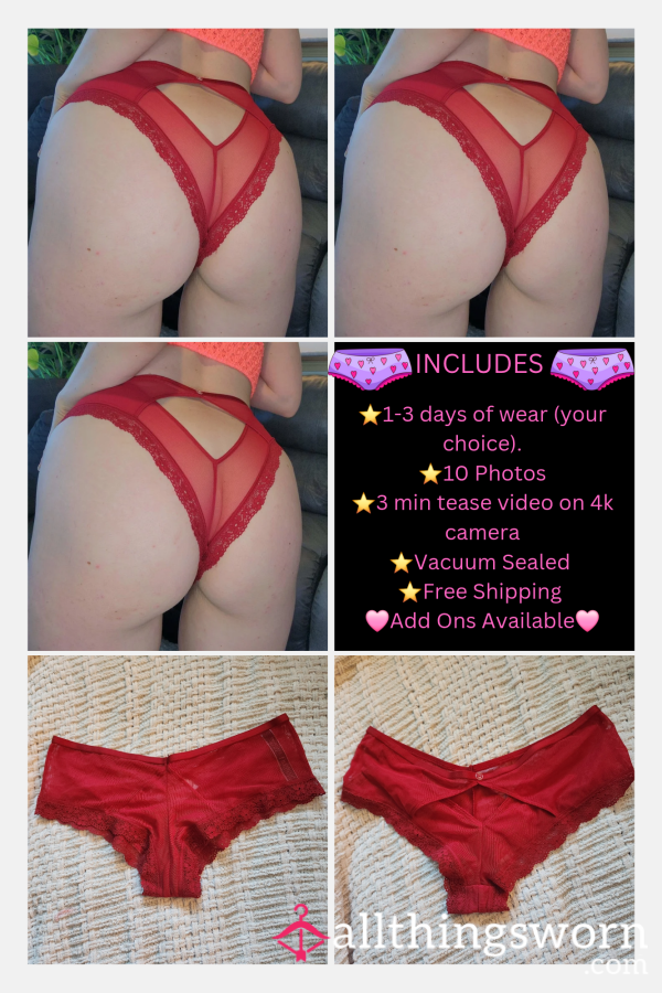 VS Red Cheeky Panty