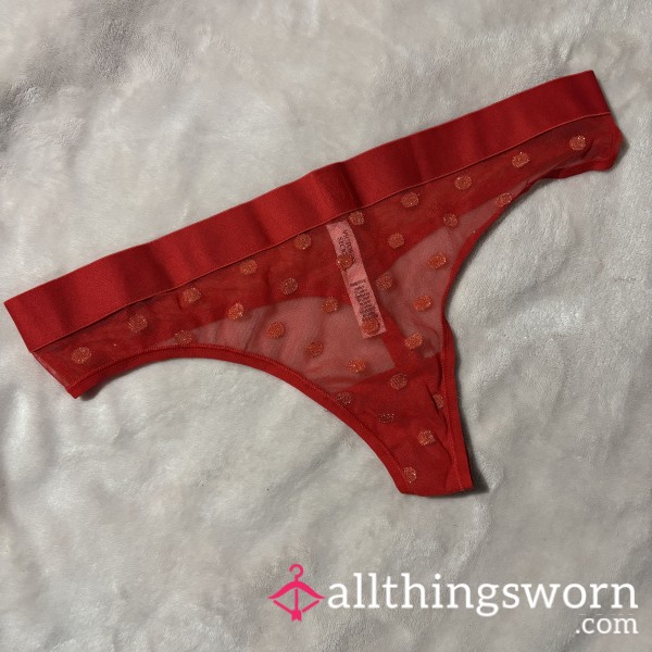 VS Red Sheer Thong ❤️
