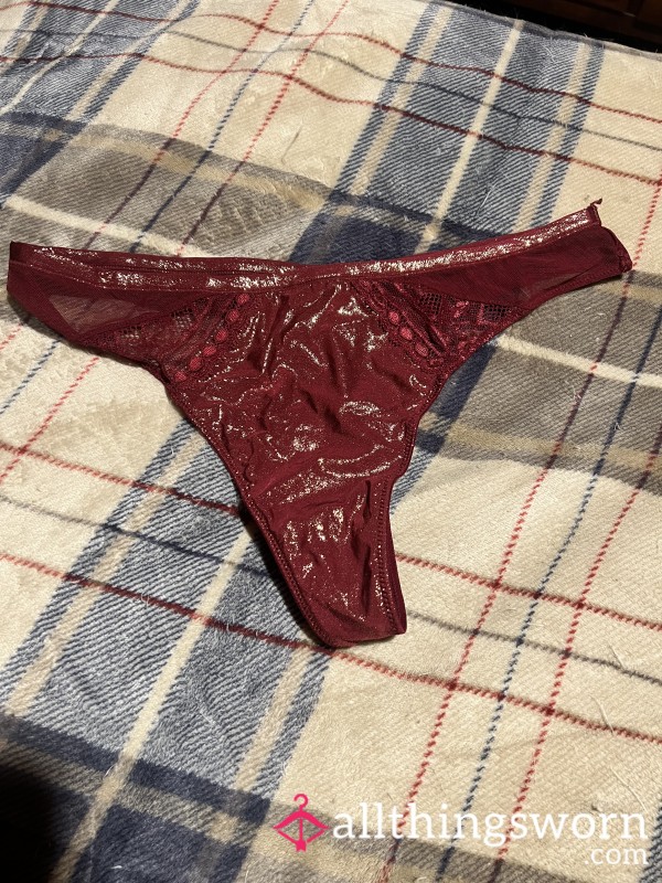 VS Red Silk Thong