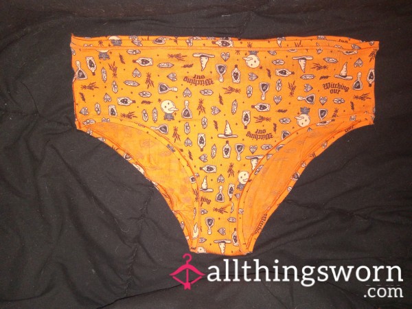 Vs S**y Orange  Halloween Panties