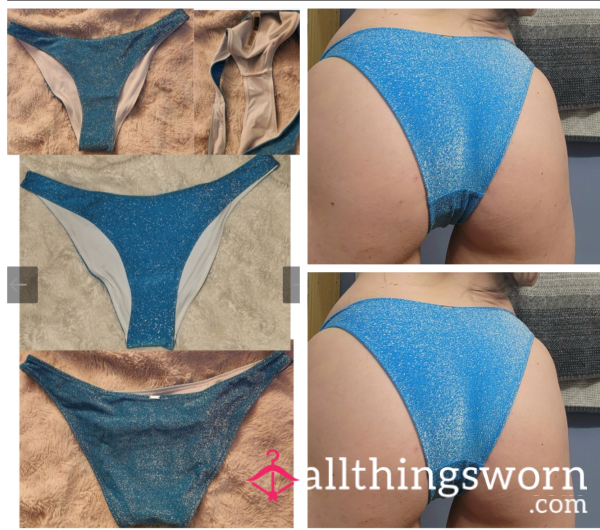 VS Shimmery Blue Bikini Bottoms