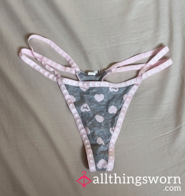 VS Strappy Pink & Grey Thong