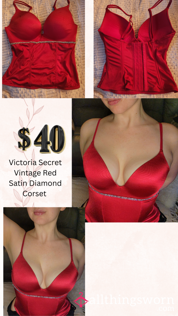 VS Vintage Red Satin Corset