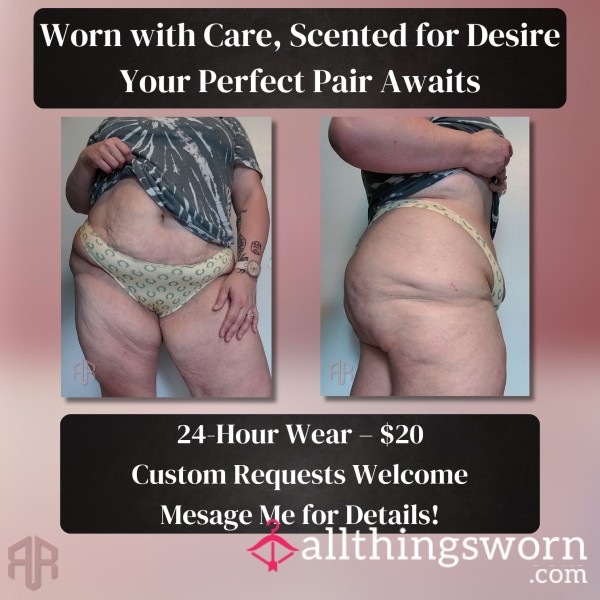 Worn VS Yellow Thong – 24HR Sweet Sunshine & Real Scent