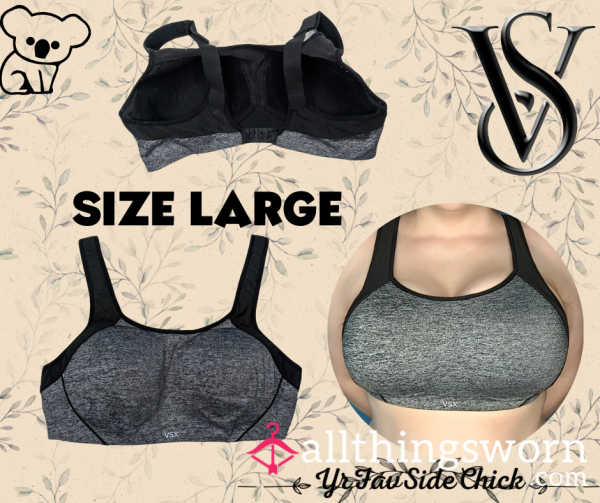 VSX Black And Grey Sports Bra💗