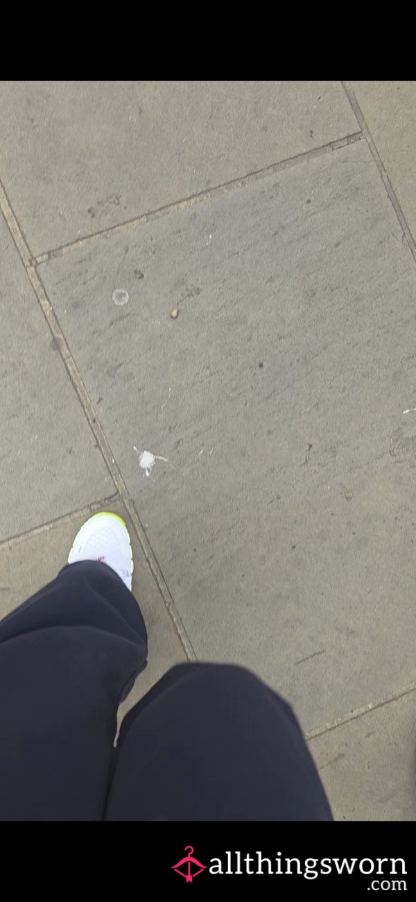 5 Minutes Of Me Walking Through City Centre In Crisp White Nike Trainers