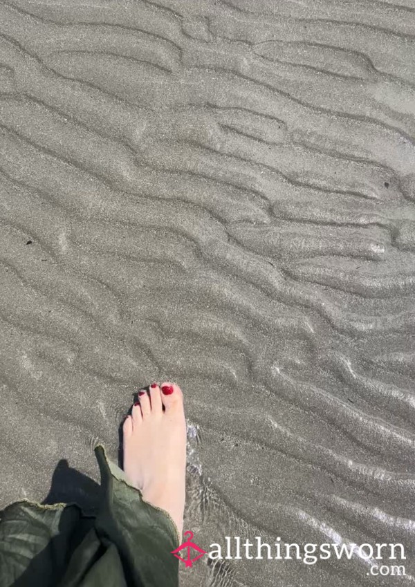 Squishing Sand With My Barefoot