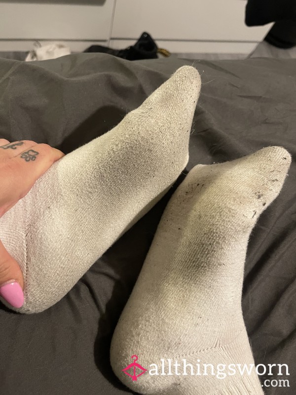 Walking To The Shop On My Socks