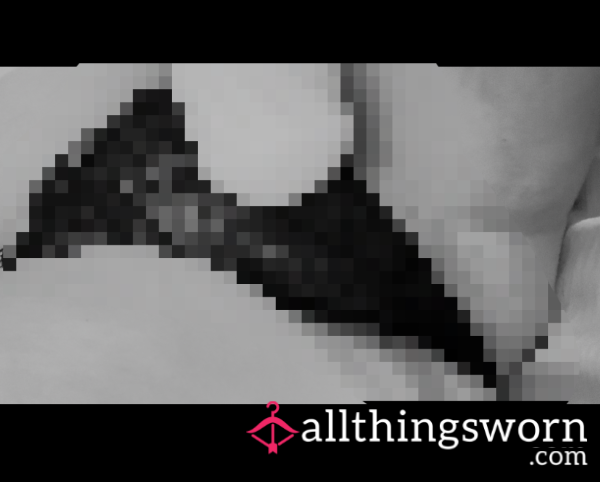 Wand Play In Black Lace Thong 🥵 CLOSE UP