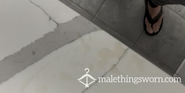 Wank And Thick Load In Public Restroom