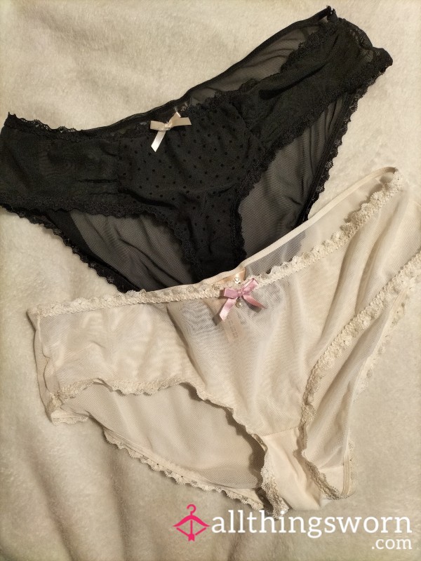 Want Double The Fun? 2 Panties For Your Pleasure. 24 Hrs Wear Each.