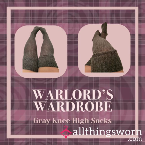 Warlord's Wardrobe: Gray Knee High Socks