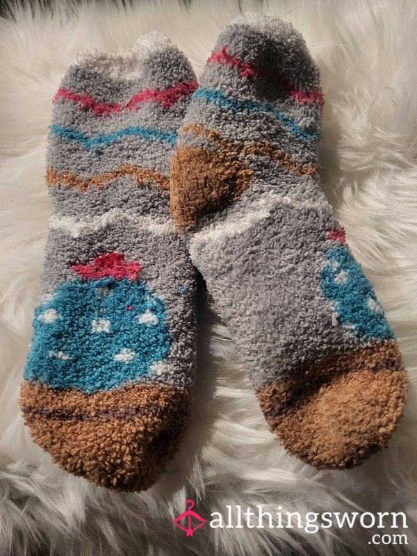 Warm Fuzzy Cactus Socks