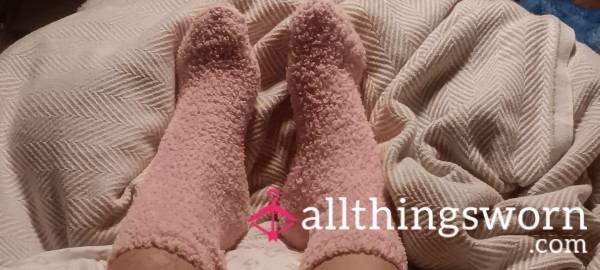 Warm Pink Fluffy Socks