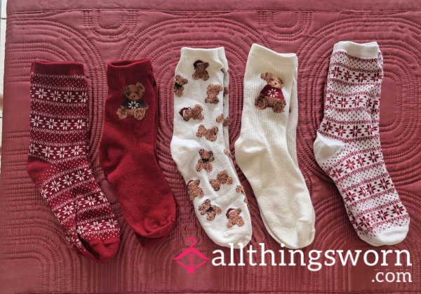Warm, Worn, Christmas Socks