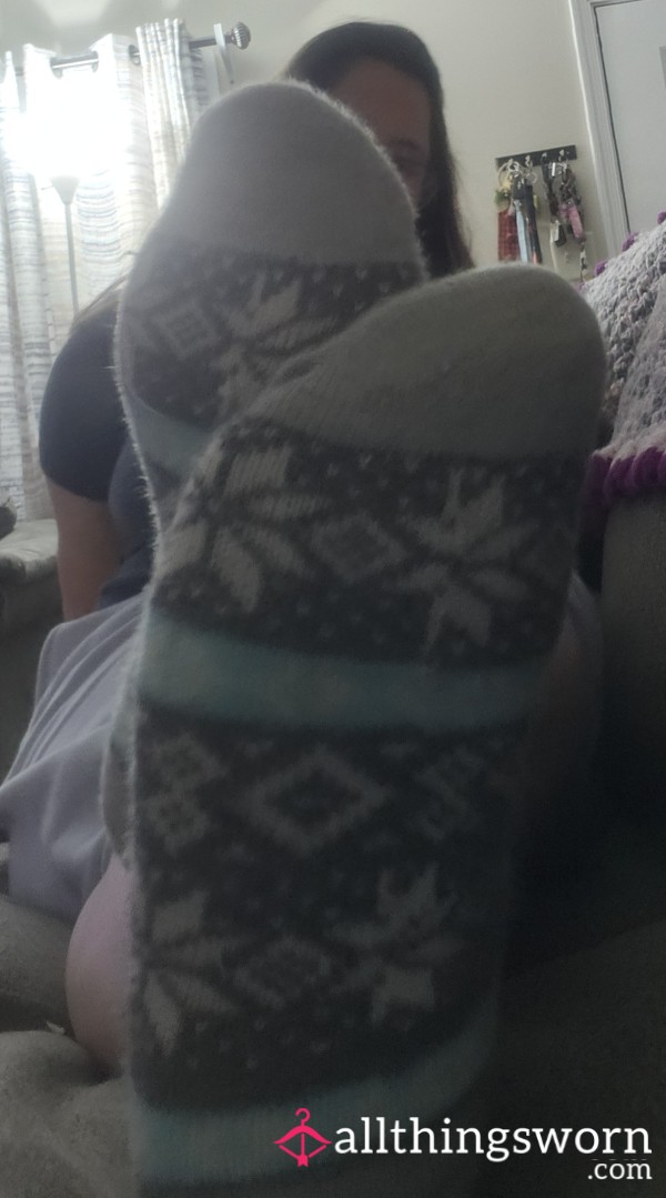 Warm Worn Fuzzy Christmas Socks