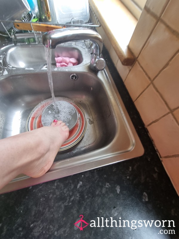 Washing Dishes With My Feet