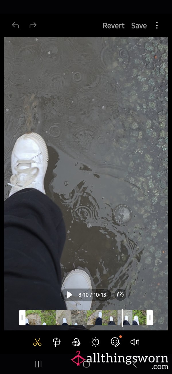 Watch Me Dirty My Crisp, White Trainers In Mud & Dirty Rain Puddles For You Cucks & Losers To Clean With Your 👅