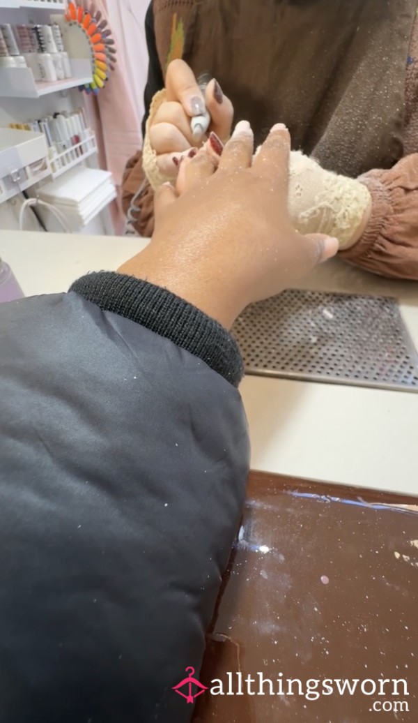 Watch Me Get My Nails Drilled At The Nail Shop