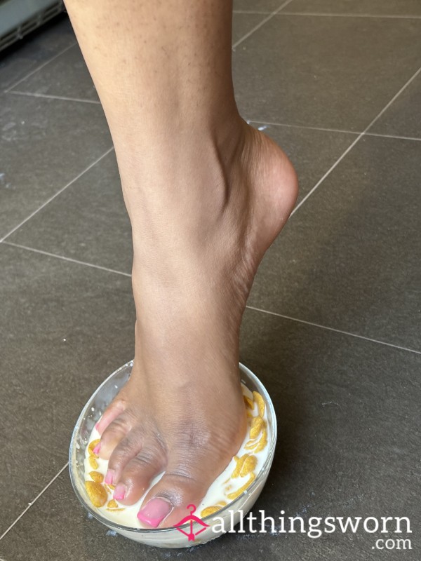 Watch Me Make Your Breakfast While Squishing It With My Feet
