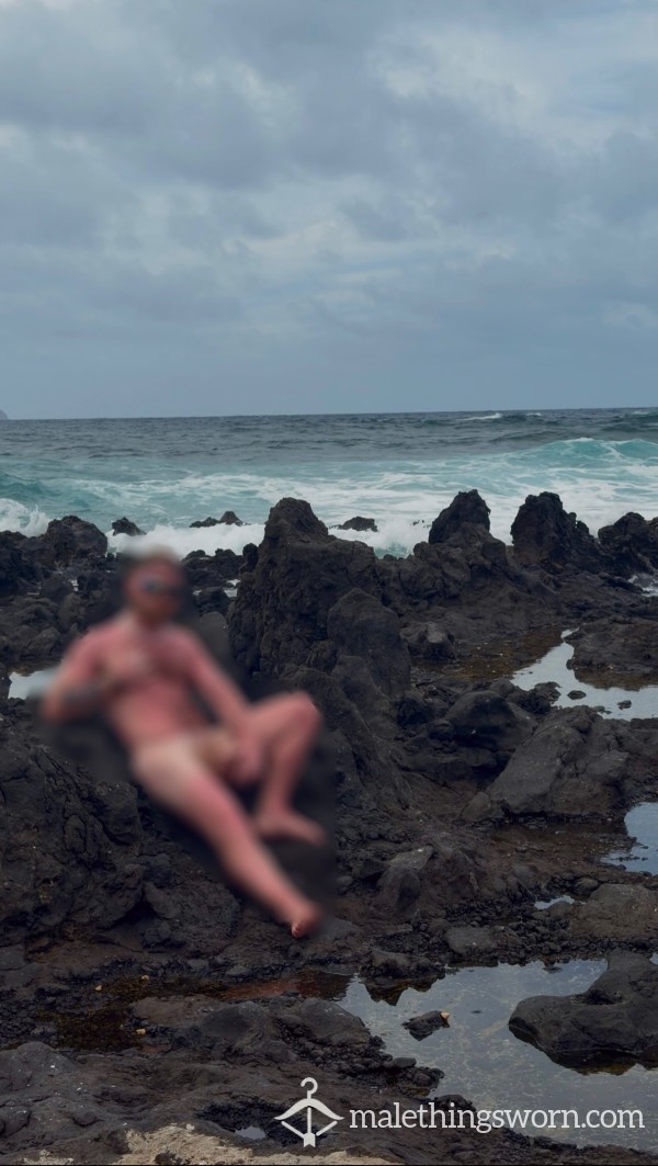 Watch Me Rock-p**l Naked And Hard At The Beach 😈 - High Quality Shots, Hot And Rugged
