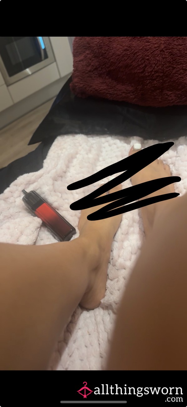 Watch Me Rub Lotion Into My Freshly Pedicured Feet Leaving Them Glistening