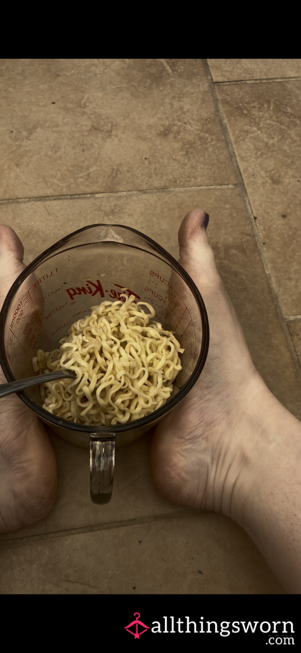 Watch Me Rub Noodles Over My Feet