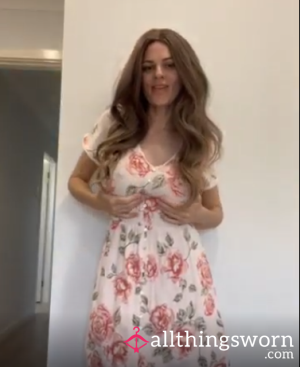 Watch Me Slow Strip Tease In My Cute Summer Dress. 5 Min Video