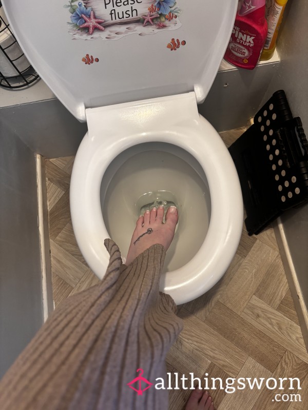 Watch Me Wash My Feet In The Toilet
