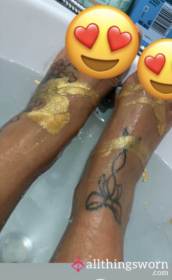 Watch Me Wash My Feet With My Fave Glittery Shower Gel