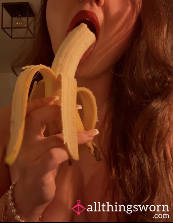 Watch My Red Lips Devour A Banana ASMR