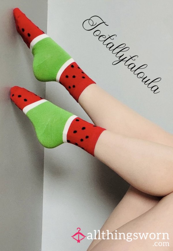 Watermelon Pattern Ankle Socks 🍉