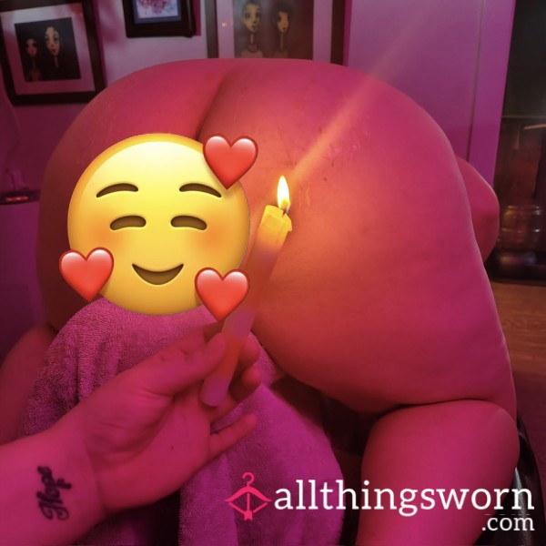 Wax Play With Candle In A**