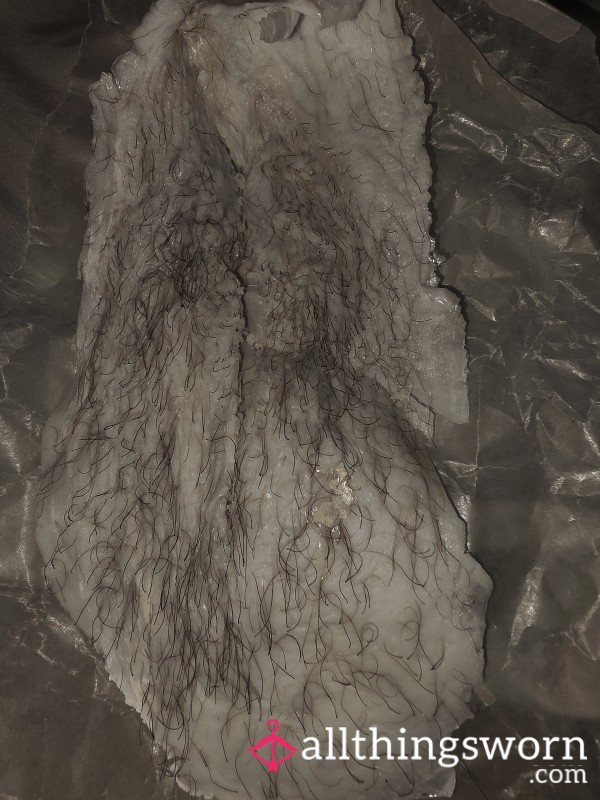Waxed Pu**y Hair (very Hairy) From A Recent Visit. A 4x7 Piece Of The Wax With My Pubic Hair On It #3.