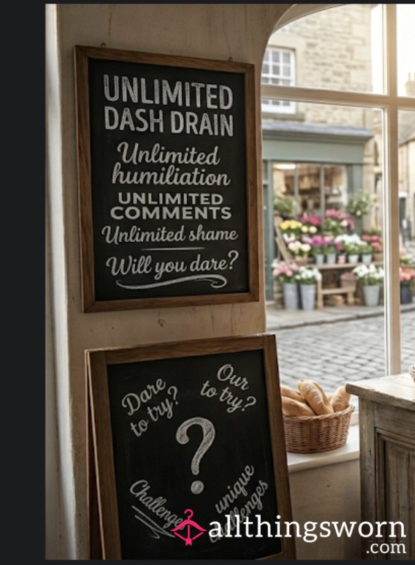 We Are Defining A Whole New Category For You. 'Unlimited Shame And Humiliation Dash Drain”
