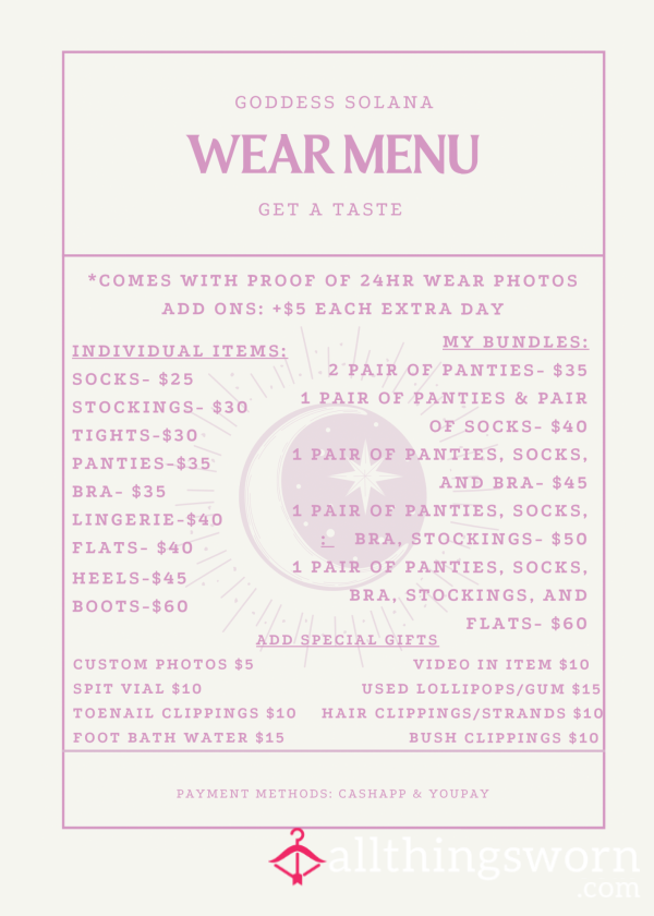 Wear Menu