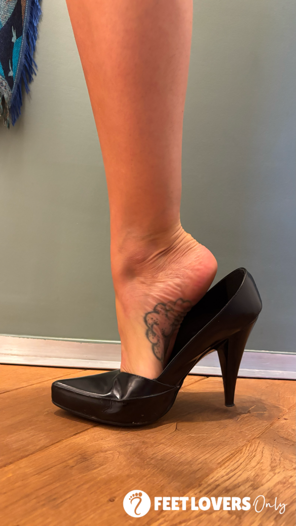 Wearing Cerruti High Heels