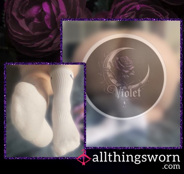 Wearing Just A Pair Of White Nike Socks 19 Pictures Set