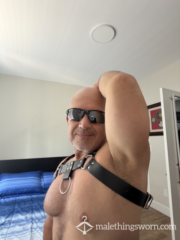 Wearing My Chest Harness And Jockstrap