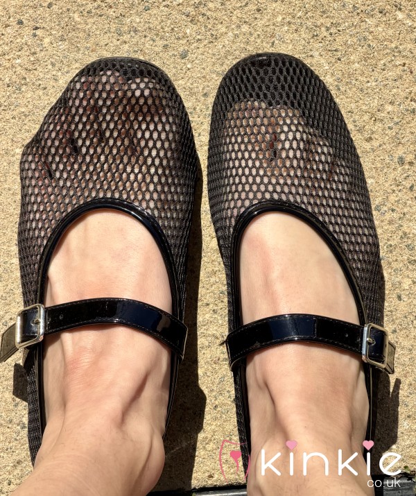 My Mesh Flats After A Full Day… No Socks, Worn Naturally 👀